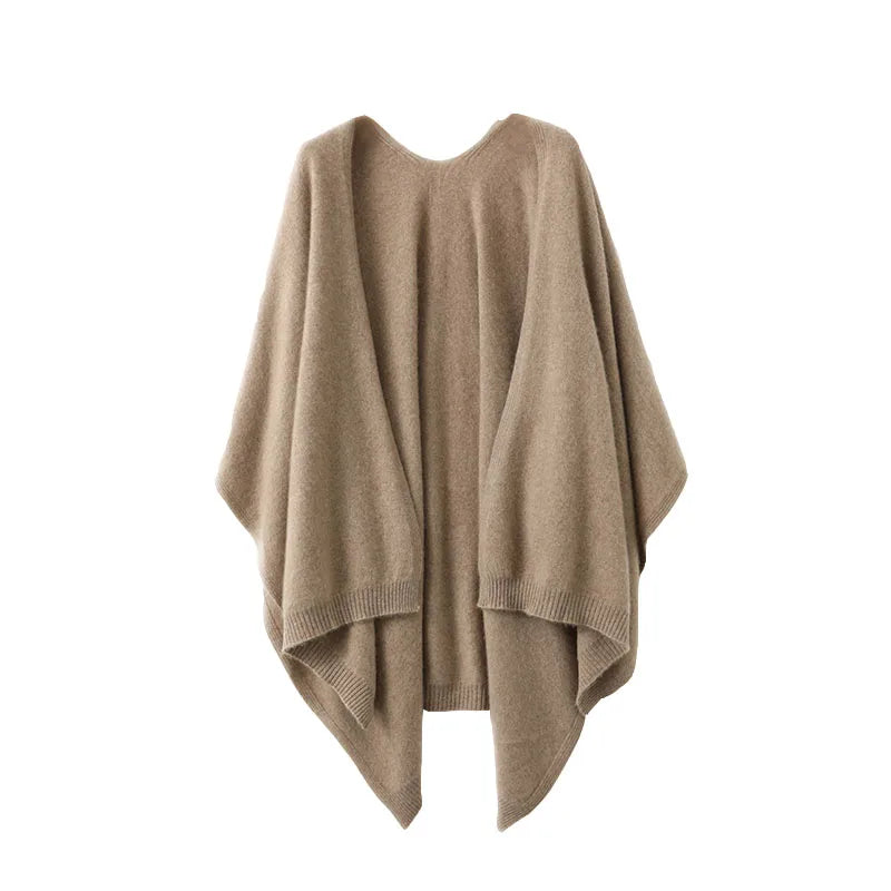 Plus-Size Wool Casual Cardigan Shawl